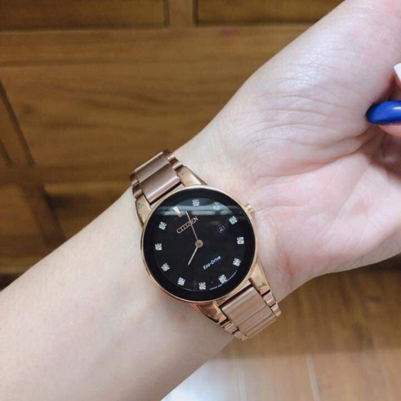 ***NEW*** Citizen Axiom Eco-Drive Diamond Rose Gold Tone Ladies Watch - Picture 9 of 9